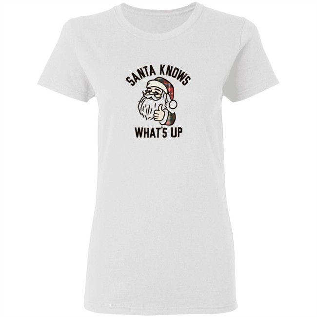 Old Navy Santa Knows Whats Up Tee Shirt