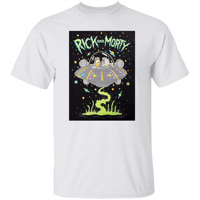Rick And Morty Shirt Rick And Morty Spaceship White T Shirts