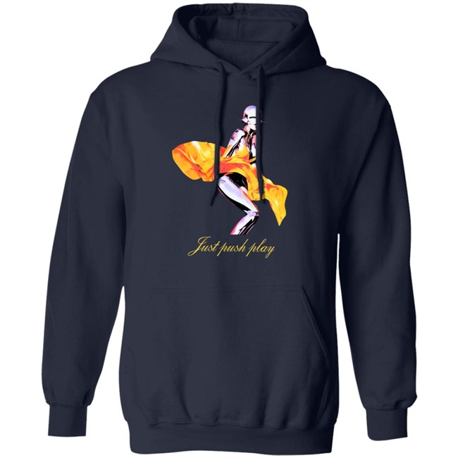 Just Push Play Robot Yellow Dress Tee Shirt Just Push Play Robot Yellow Dress Tee Shirt