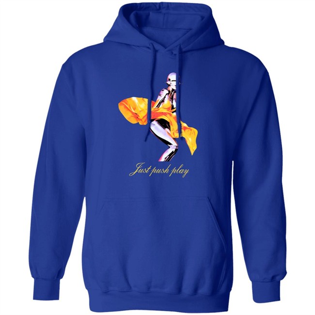 Just Push Play Robot Yellow Dress Tee Shirt Just Push Play Robot Yellow Dress Tee Shirt