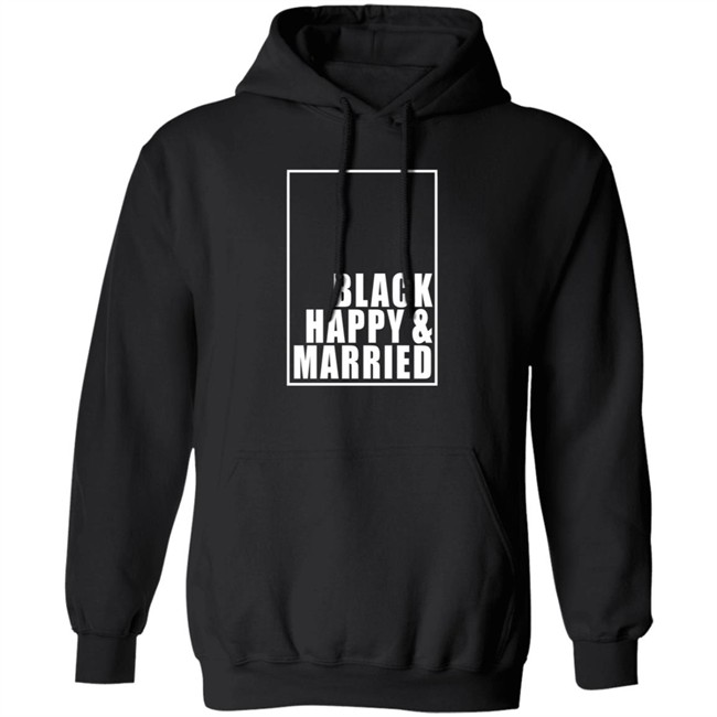 Black Happy And Married Tee Shirt Black Happy And Married Tee Shirt