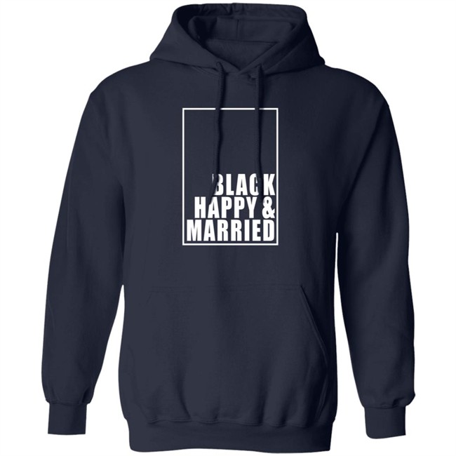 Black Happy And Married Tee Shirt Black Happy And Married Tee Shirt