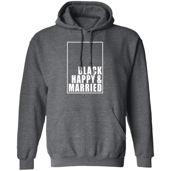 Black Happy And Married Tee Shirt Black Happy And Married Tee Shirt