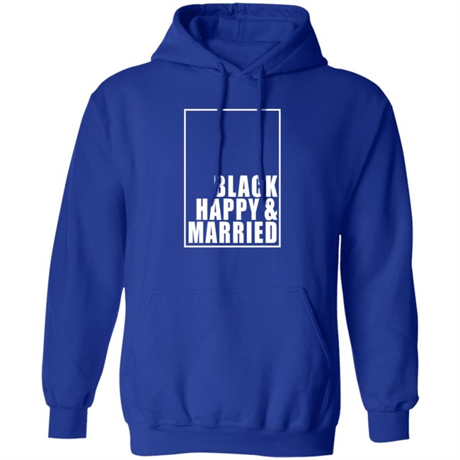 Black Happy And Married Tee Shirt Black Happy And Married Tee Shirt