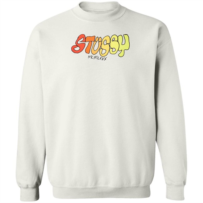 MCMLXXX Stussy White Hoodie Sweatshirt MCMLXXX Stussy White Hoodie Sweatshirt