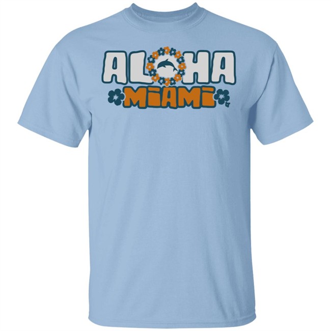 Oloha Miami BreakingT Flower & Dolphin Shirt Tua Tagovailoa Miami Dolphins: The Aloha Miami T-shirt has dropped!