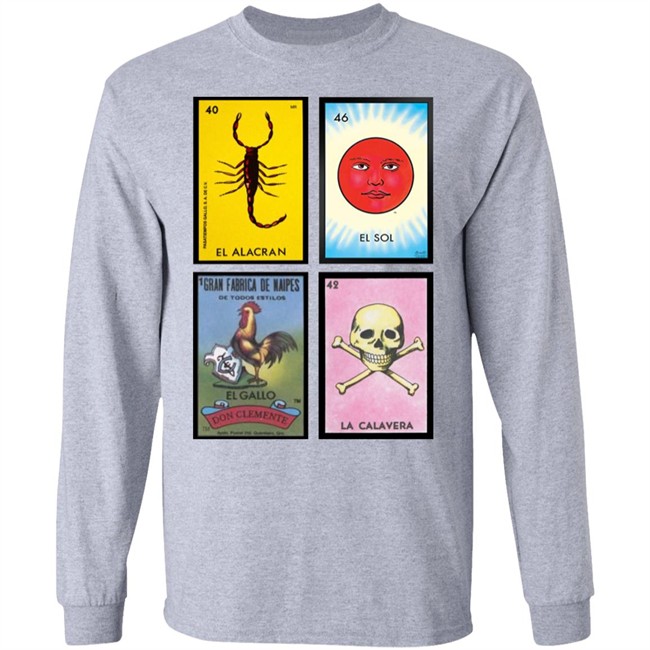 Loteria Shirt 40 El Alacran 46 El Sol 1 El Galloo Don Clemente 42 La Calavera Loteria Shirt 40 El Alacran 46 El Sol 1 El Galloo Don Clemente 42 La Calavera
