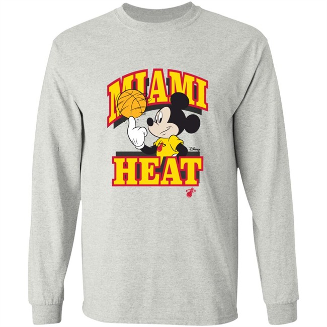 Miami Heat Eastern Conference Finals Junk Food Heat Mickey Long Sleeve Tee