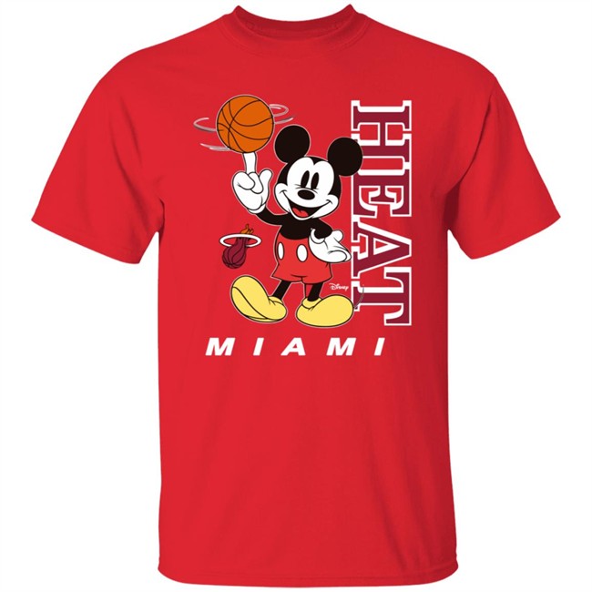 Miami Heat Junk Food Heat Mickey Tee Miami Heat Junk Food Heat Mickey Tee