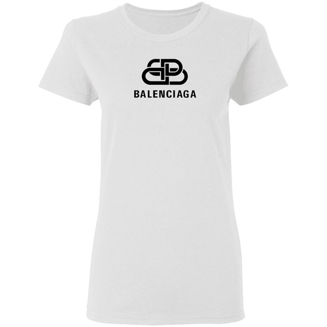 BB Balenciage Shirt Black Logo Balenciage White T Shirts BB Balenciage Shirt Black Logo Balenciage White T Shirts