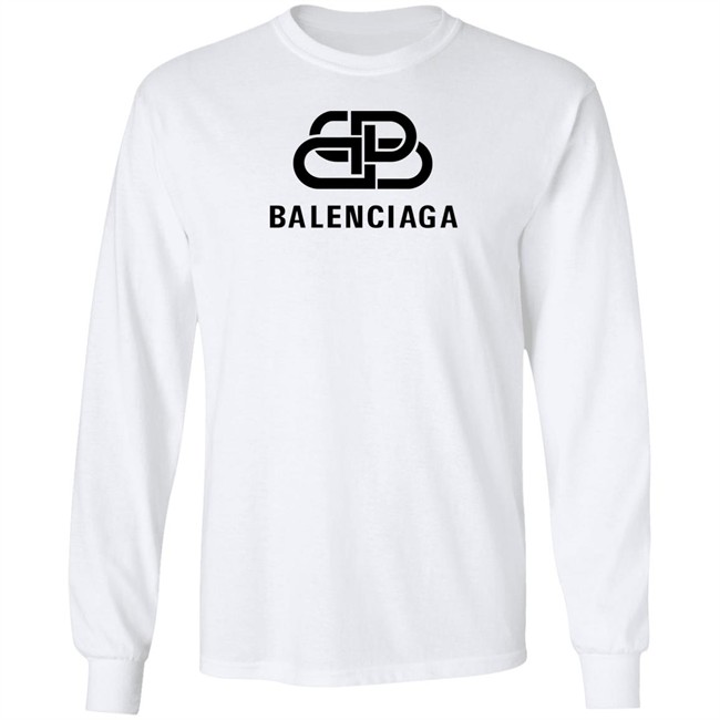 BB Balenciage Shirt Black Logo Balenciage White T Shirts BB Balenciage Shirt Black Logo Balenciage White T Shirts