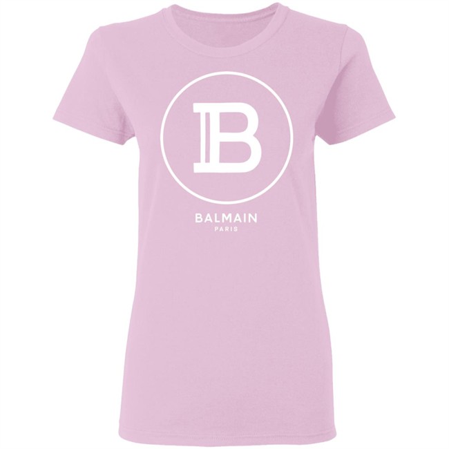 Lilac Balmain Paris Shirt Lilac T-shirt with white Balmain Paris logo Pink Shirt Lilac Balmain Paris Shirt Lilac T-shirt with white Balmain Paris logo Pink Shirt