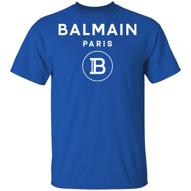 Balmain Paris Logo Shirt Black cotton T-shirt with white Balmain Paris logo Balmain Paris Logo Shirt Black cotton T-shirt with white Balmain Paris logo