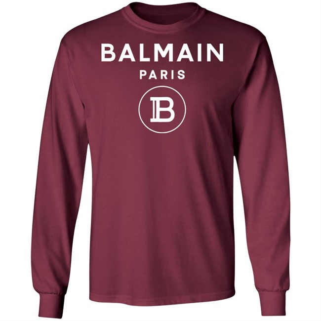 Balmain Paris Logo Shirt Black cotton T-shirt with white Balmain Paris logo Balmain Paris Logo Shirt Black cotton T-shirt with white Balmain Paris logo