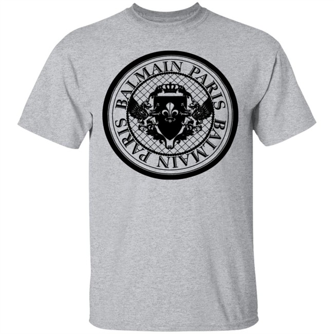 Balmain Paris Medallion Shirt with Balmain Medallion Print White T Shirts Balmain Paris Medallion Shirt with Balmain Medallion Print White T Shirts