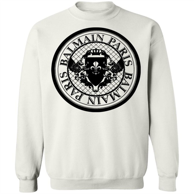 Balmain Paris Medallion Shirt with Balmain Medallion Print White T Shirts Balmain Paris Medallion Shirt with Balmain Medallion Print White T Shirts