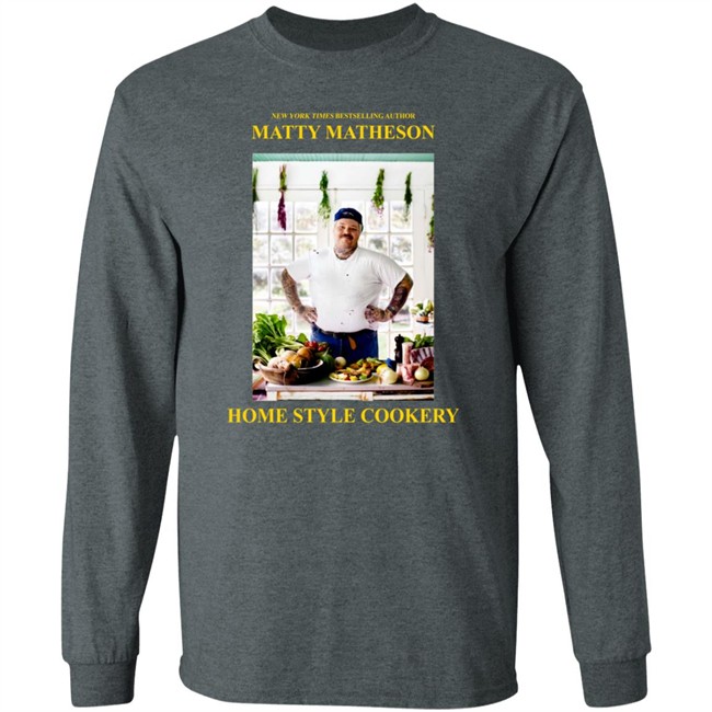 Matty Matheson Merch Home Style Cookery Black Long Sleeve Tee Matty Matheson Merch Home Style Cookery Black Long Sleeve Tee