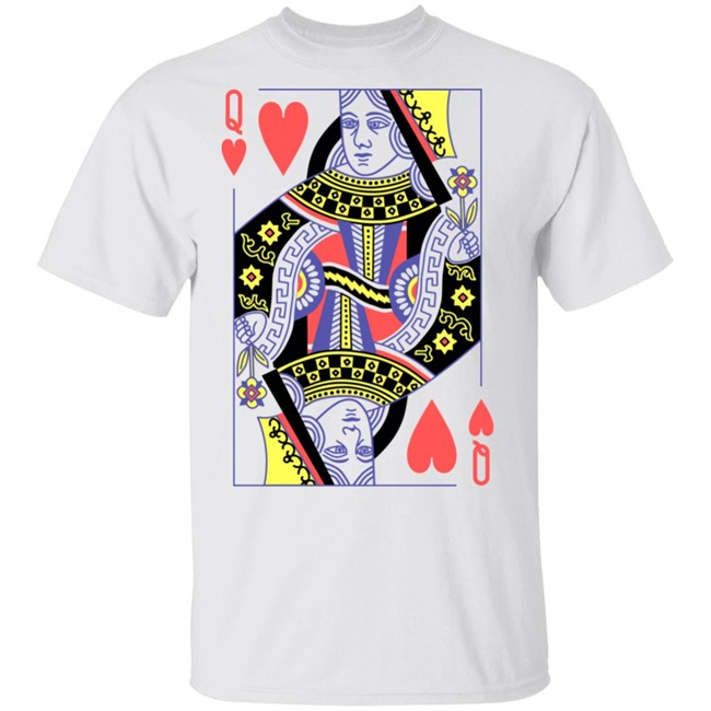Queen Of Hearts Shirt Funny Vintage Graphic Cool Cute White T Shirts