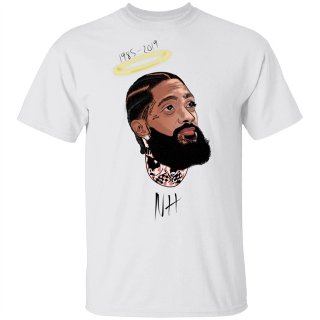 RIP Rapper Nipsey Hussle 1985 - 2019 Shirts DEATH MEMORIAL DESIGN White Shirt clothing plus size