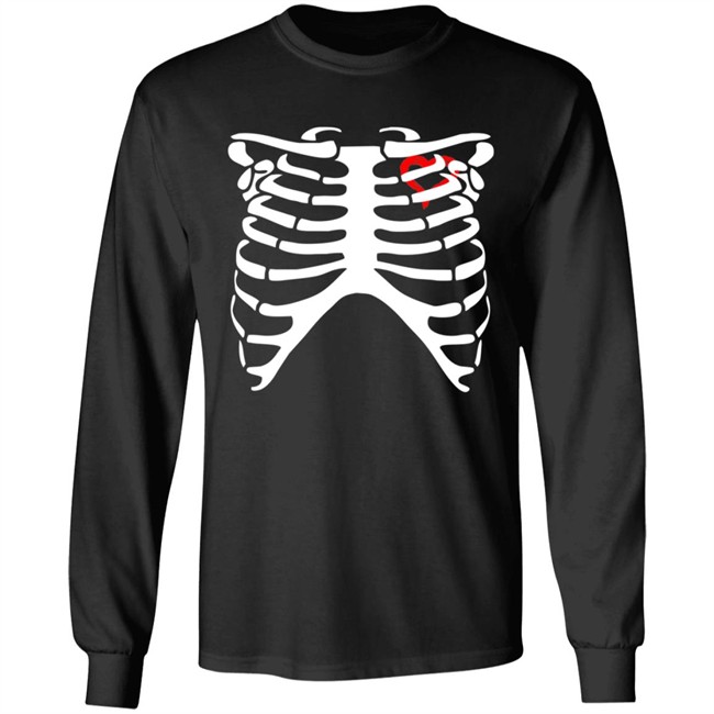 Diy Skeleton Heart Long Sleeve T Shirt