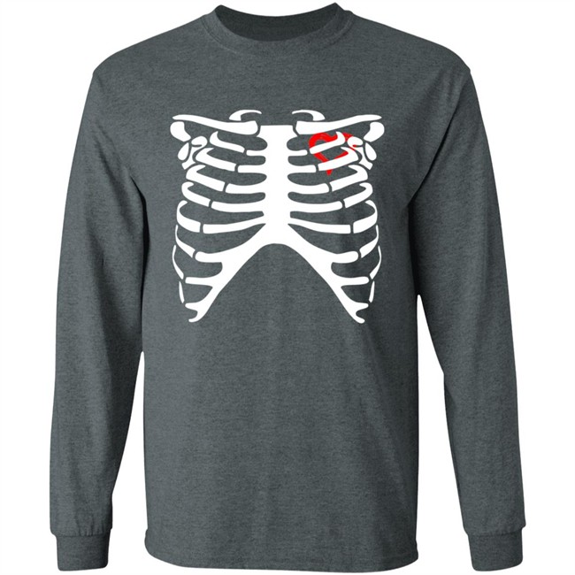 Diy Skeleton Heart Long Sleeve T Shirt Diy Skeleton Heart Long Sleeve T Shirt