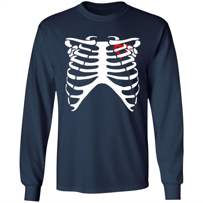 Diy Skeleton Heart Long Sleeve T Shirt Diy Skeleton Heart Long Sleeve T Shirt