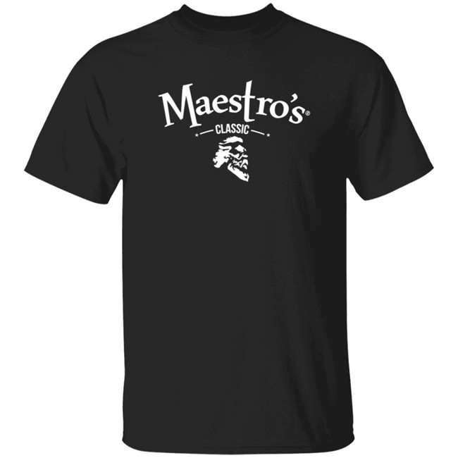 Maestro's Classic Black White Logo Tee Shirt