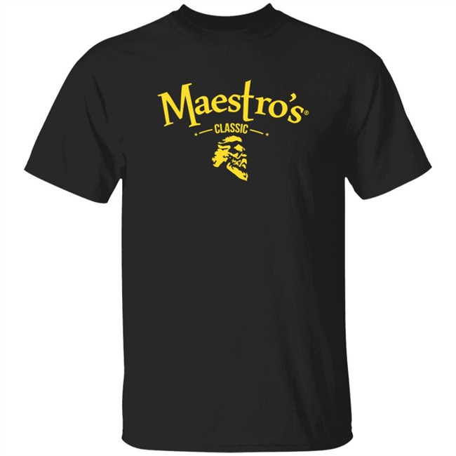 Maestro's Classic Black Gold Logo Tee Shirt