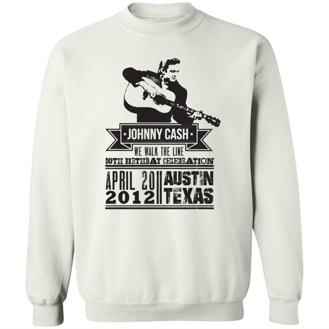 Johnny Cash T Shirt We Walk The Line Both Birthday Celebration April 20 2012 Austin Texas Shirt Johnny Cash T Shirt We Walk The Line Both Birthday Celebration April 20 2012 Austin Texas Shirt