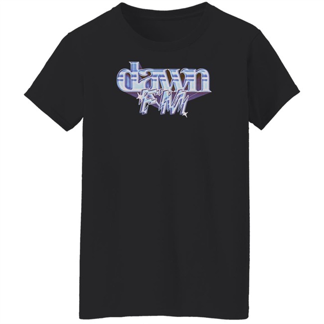 The Weeknd After Hours Merch Dawn Fm Chrome Title Tee Shirt The Weeknd After Hours Merch Dawn Fm Chrome Title Tee Shirt