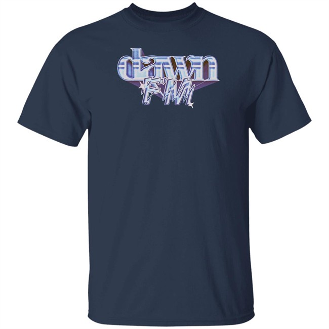 The Weeknd After Hours Merch Dawn Fm Chrome Title Tee Shirt The Weeknd After Hours Merch Dawn Fm Chrome Title Tee Shirt