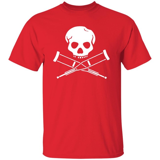 Jackass Merch Skull & Crutches T Shirt Merch Method Jackass Merch Skull & Crutches T Shirt Merch Method