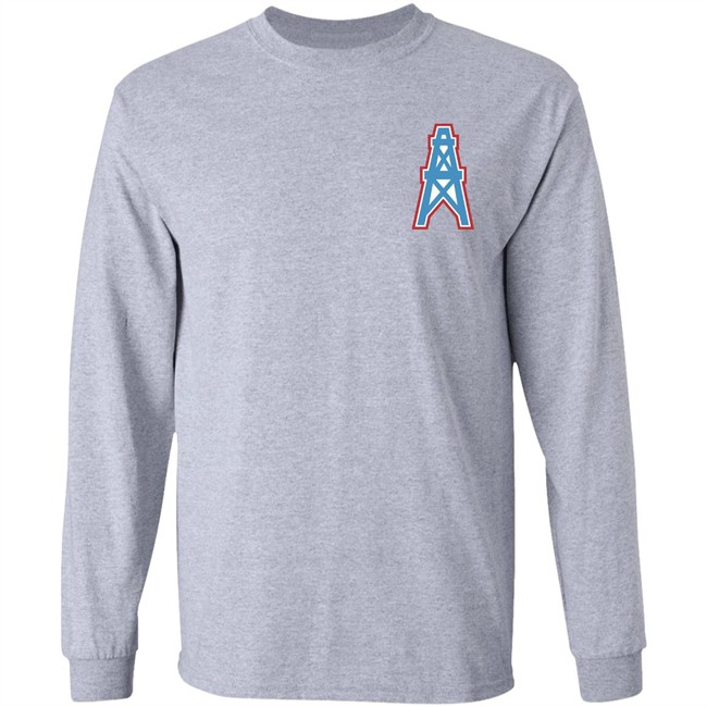 Ryan Tannehill Houston Tower Oilers Long Sleeve T Shirt Houston Oilers Logo Shirt