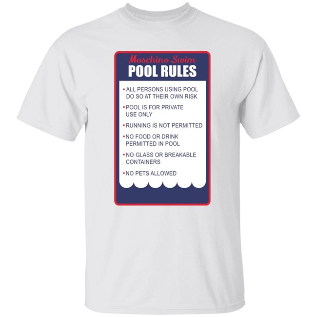 Pedro Martinez Moschino Swim Pool Rules Shirt