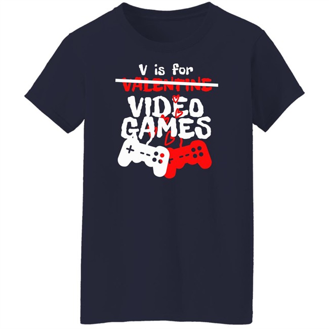 Fossil Daddy V Is For Video Games Valentines Day T Shirt Fossil Daddy V Is For Video Games Valentines Day T Shirt