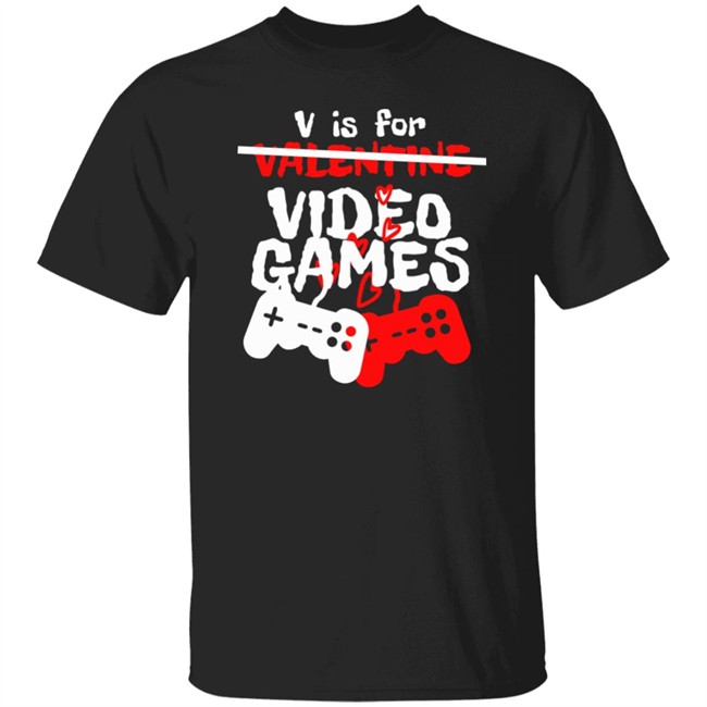 Fossil Daddy V Is For Video Games Valentines Day T Shirt