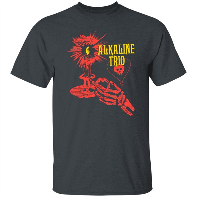 Alkaline Trio Merch Skele-Candle Tee Shirt Alkaline Trio Merch Skele-Candle Tee Shirt