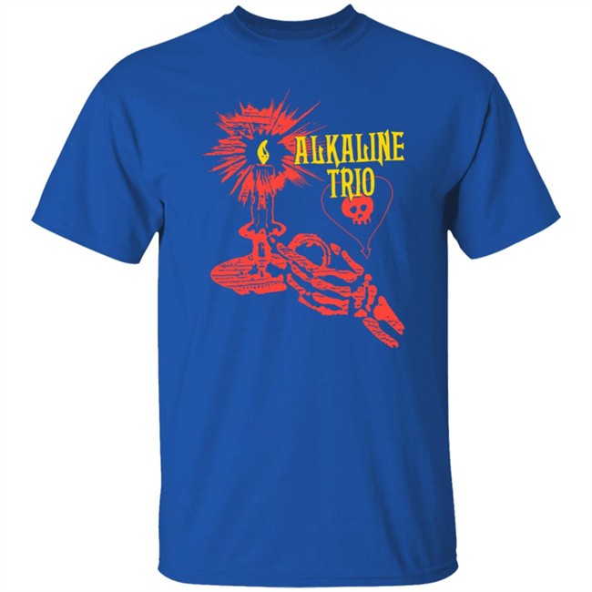 Alkaline Trio Merch Skele-Candle Tee Shirt Alkaline Trio Merch Skele-Candle Tee Shirt