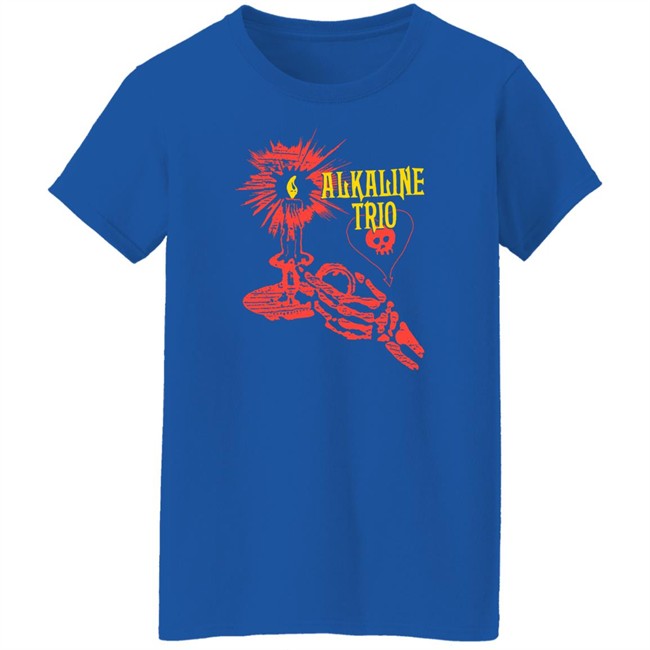 Alkaline Trio Merch Skele-Candle Tee Shirt Alkaline Trio Merch Skele-Candle Tee Shirt