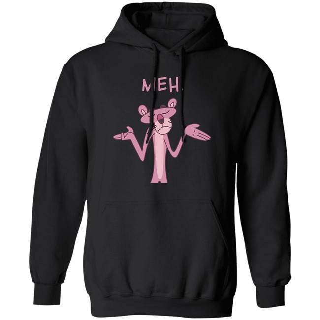 Qwertee Pink Apathy Pink Panther Meh Shirt Qwertee Pink Apathy Pink Panther Meh Shirt