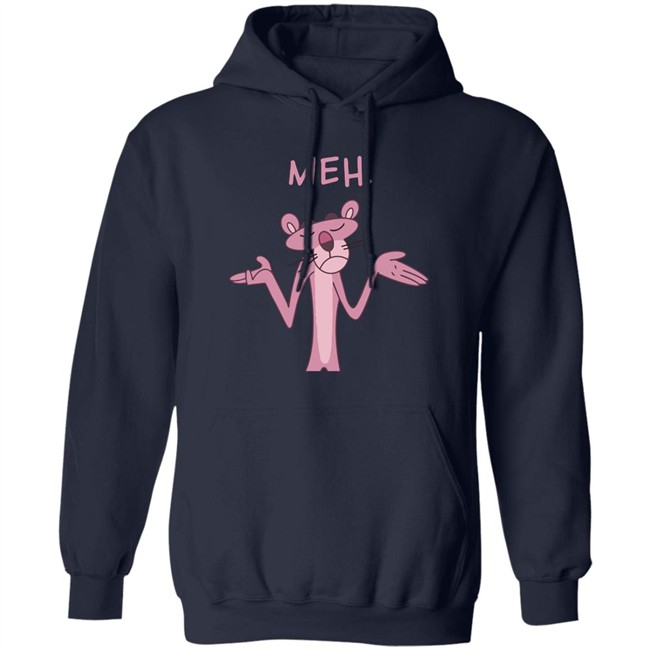 Qwertee Pink Apathy Pink Panther Meh Shirt Qwertee Pink Apathy Pink Panther Meh Shirt
