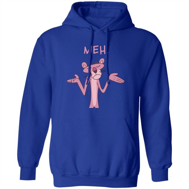 Qwertee Pink Apathy Pink Panther Meh Shirt Qwertee Pink Apathy Pink Panther Meh Shirt