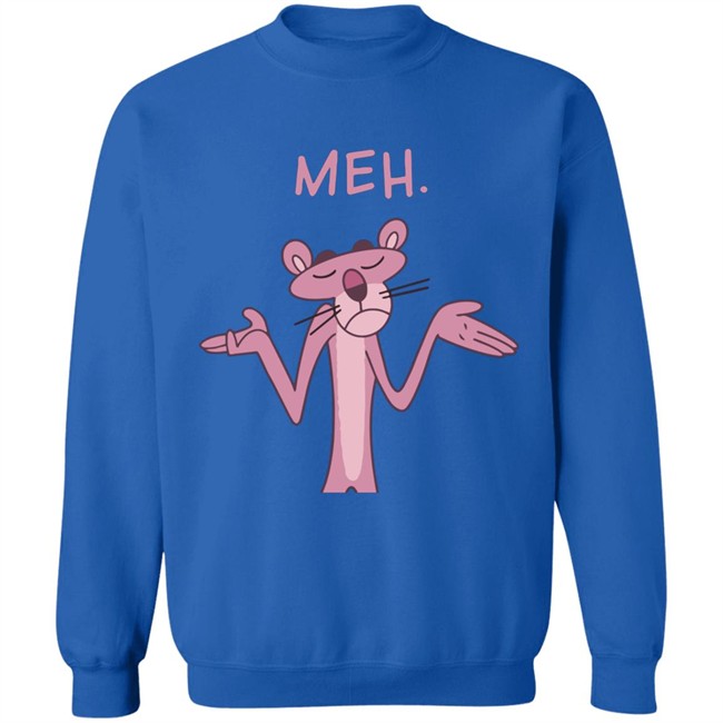 Qwertee Pink Apathy Pink Panther Meh Shirt Qwertee Pink Apathy Pink Panther Meh Shirt