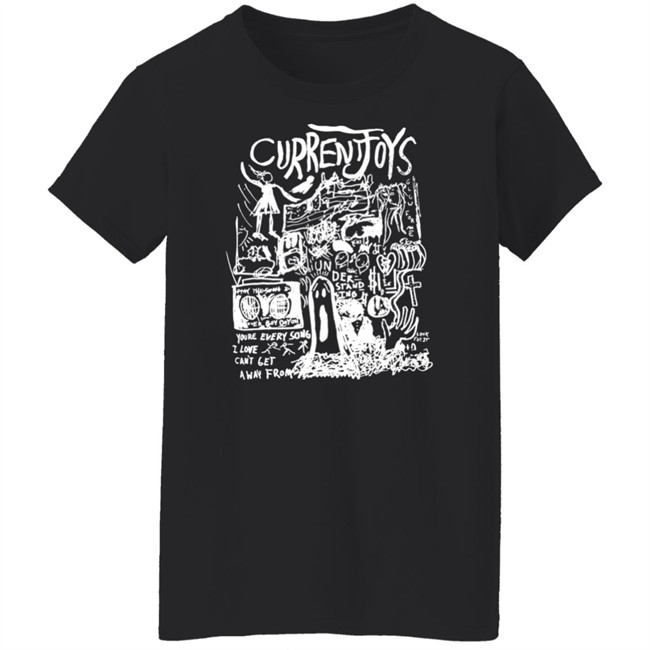 Current Joys Merch Black Ghost Crewneck Sweatshirt Current Joys Merch Black Ghost Crewneck Sweatshirt