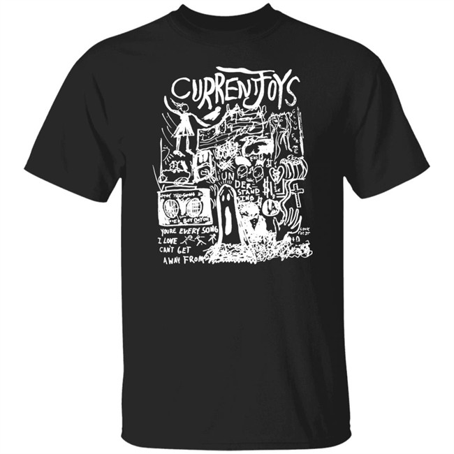 Current Joys Merch Black Ghost Crewneck Sweatshirt Current Joys Merch Black Ghost Crewneck Sweatshirt