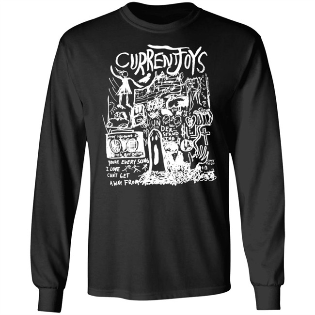 Current Joys Merch Black Ghost Crewneck Sweatshirt Current Joys Merch Black Ghost Crewneck Sweatshirt