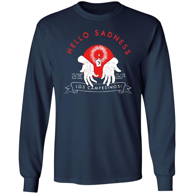 Los Campesinos Merch Hello Sadness Long Sleeve T Shirt Los Campesinos Merch Hello Sadness Long Sleeve T Shirt