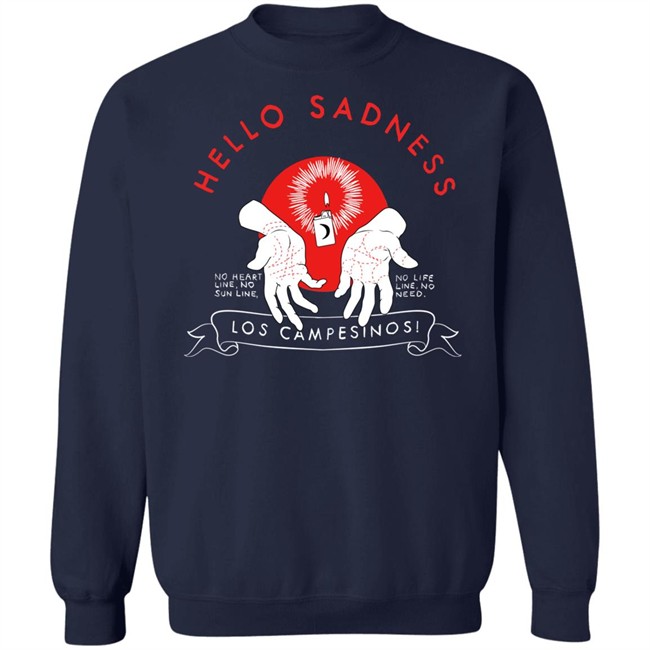 Los Campesinos Merch Hello Sadness Long Sleeve T Shirt Los Campesinos Merch Hello Sadness Long Sleeve T Shirt