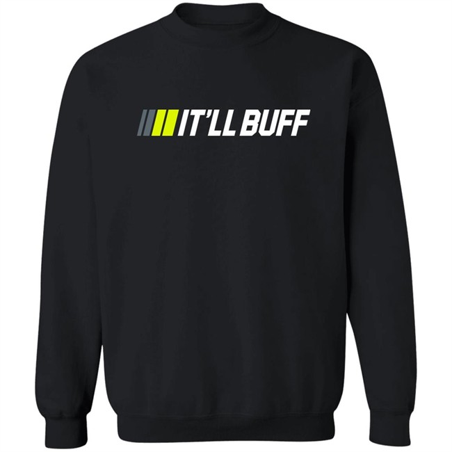 Braydon Price Merch Store It'll Buff Black Pit Crew Shirt Braydon Price Merch Store It'll Buff Black Pit Crew Shirt