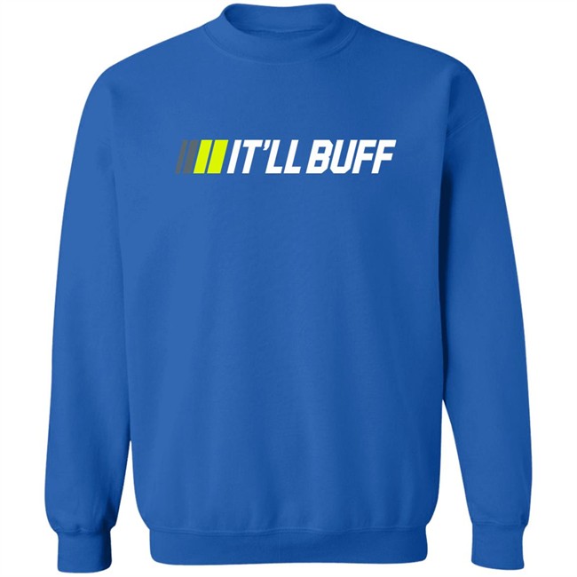 Braydon Price Merch Store It'll Buff Black Pit Crew Shirt Braydon Price Merch Store It'll Buff Black Pit Crew Shirt